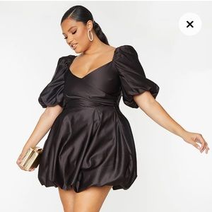 Prettylittlething puff ball hem dress